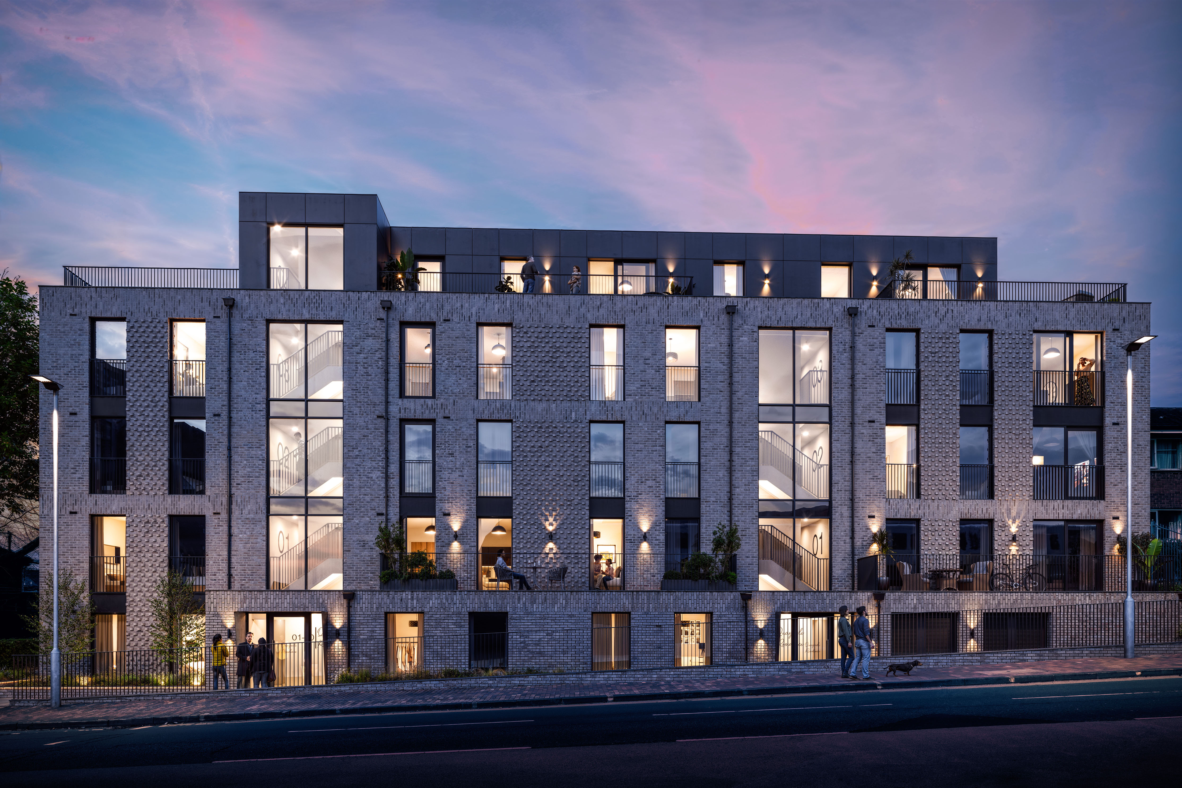 Quayside Residence at dusk