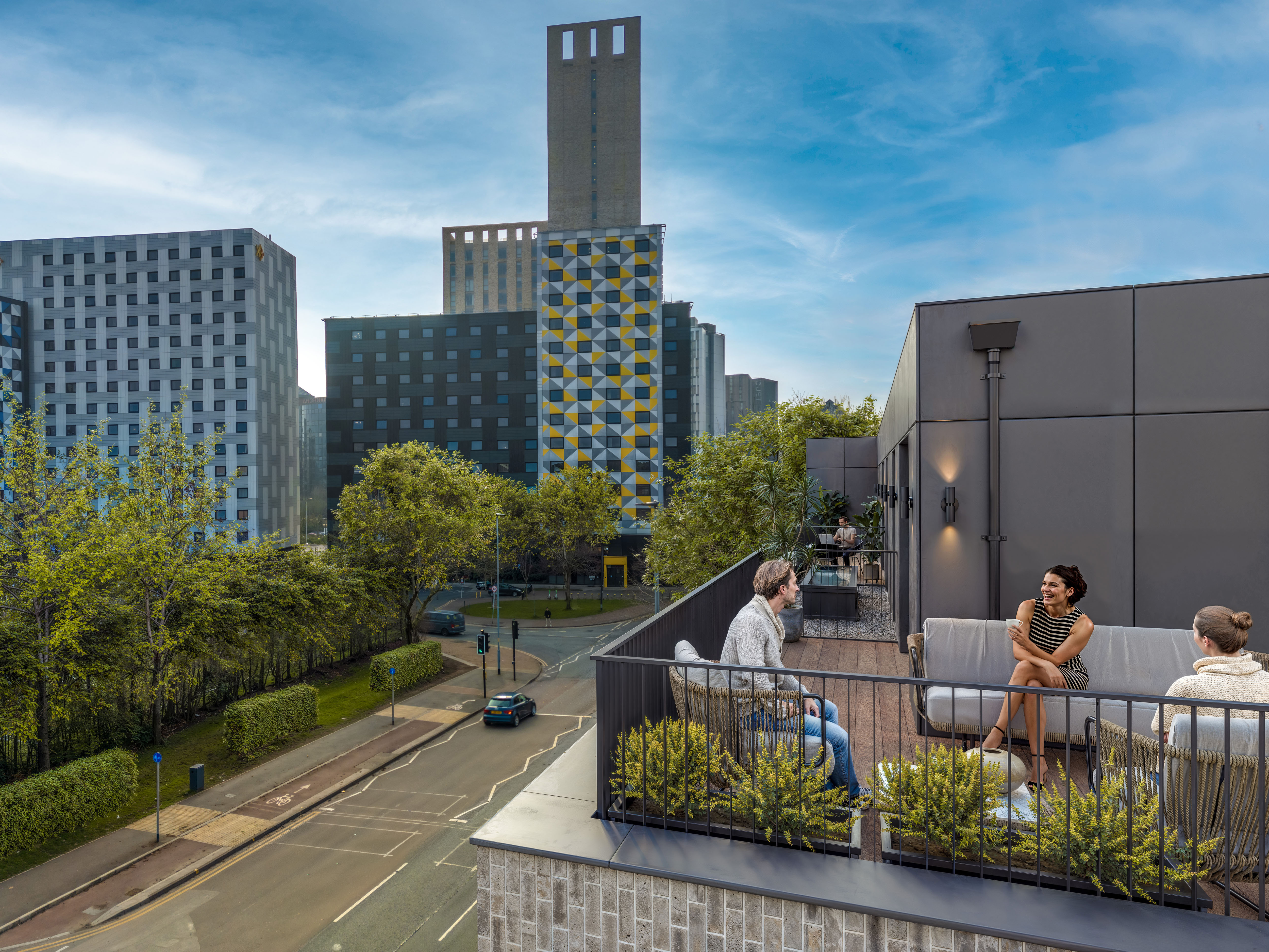 Quayside rooftop terrace
